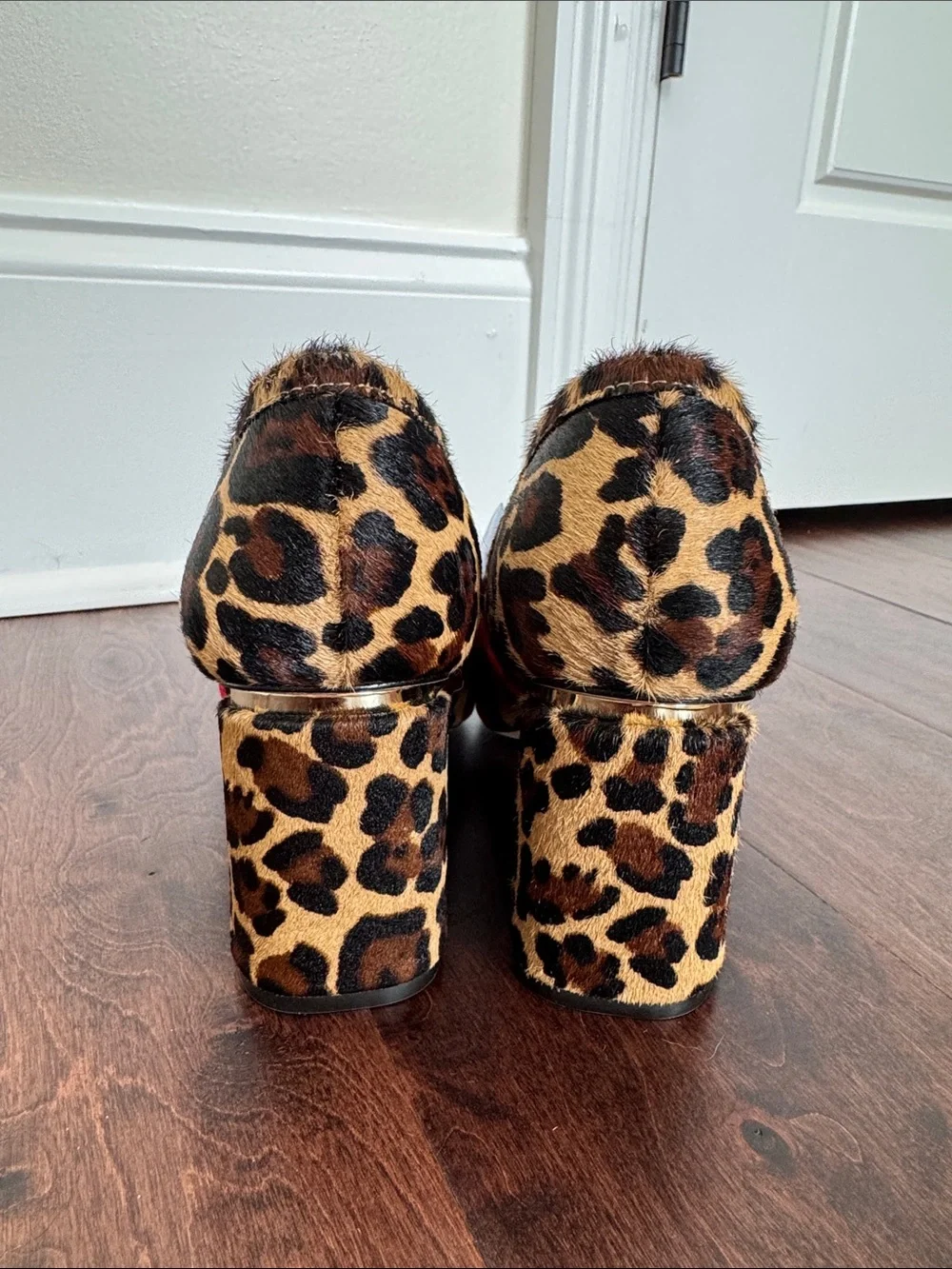 NEW Antonio Melani Real Calf Hair & Leather Loafer Heels Shoes Funky Chic Style - Picture 8 of 10